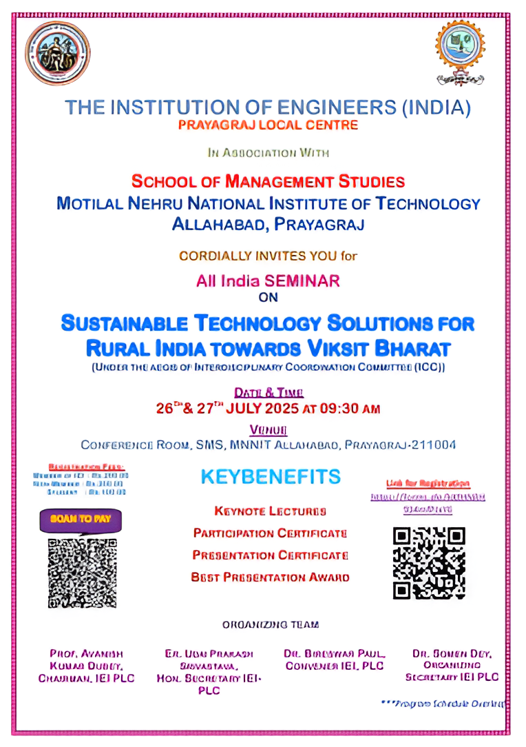 All India Seminar on Sustainable Technology Solutions for Rural India towards Viksit Bharat
