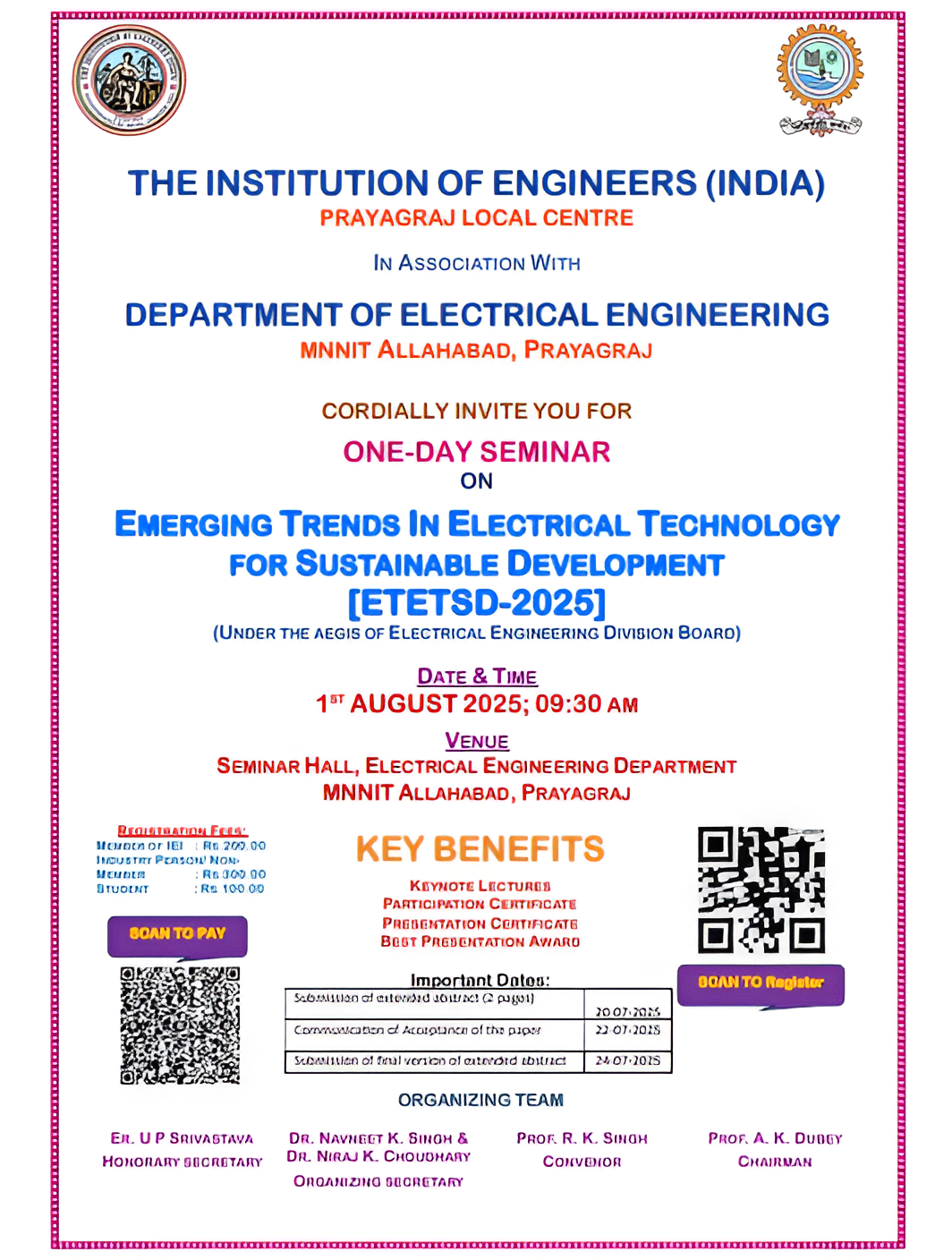 One-Day Seminar on Emerging Trends in Electrical Technology for Sustainable Development [ETETSD-2025]
